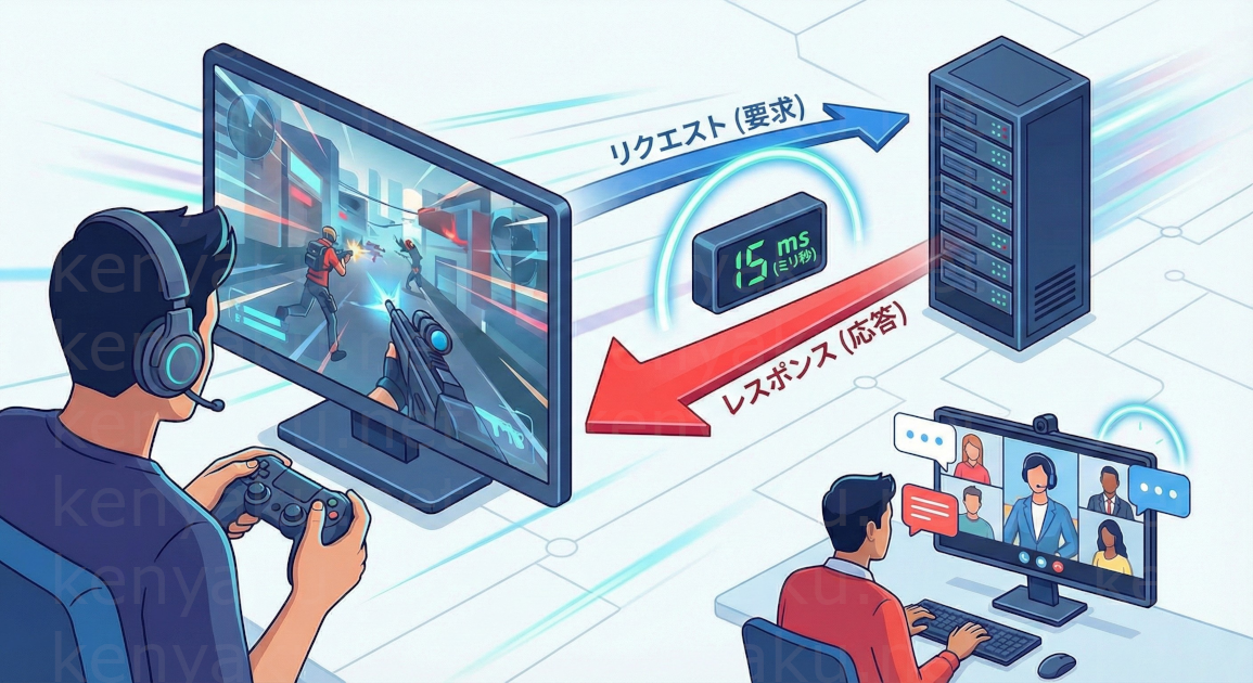 レイテンシは応答速度