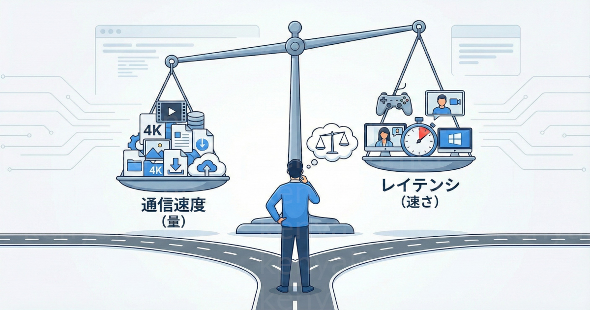 通信速度かレイテンシか