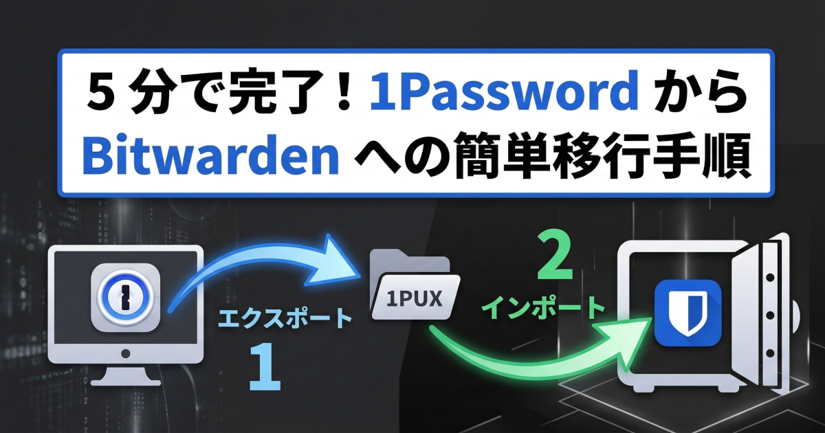Bitwardenへの移行手順