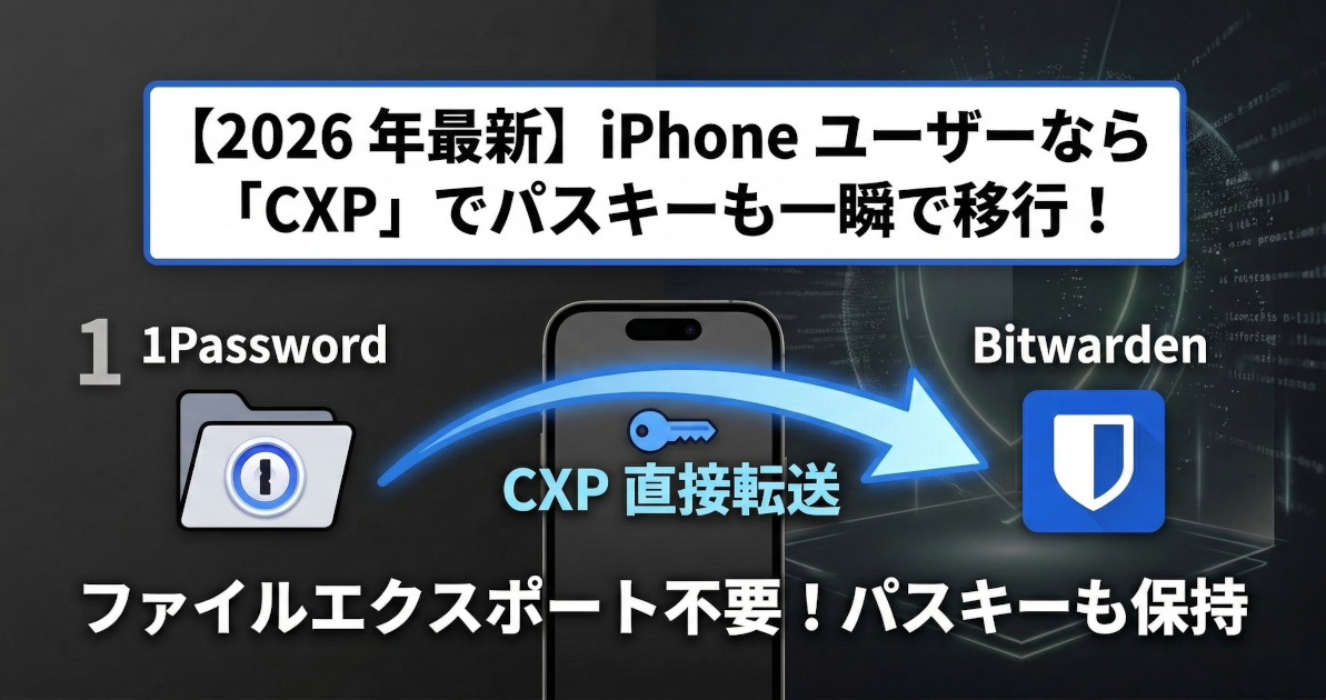 CXPで一瞬でBitwardenに移行