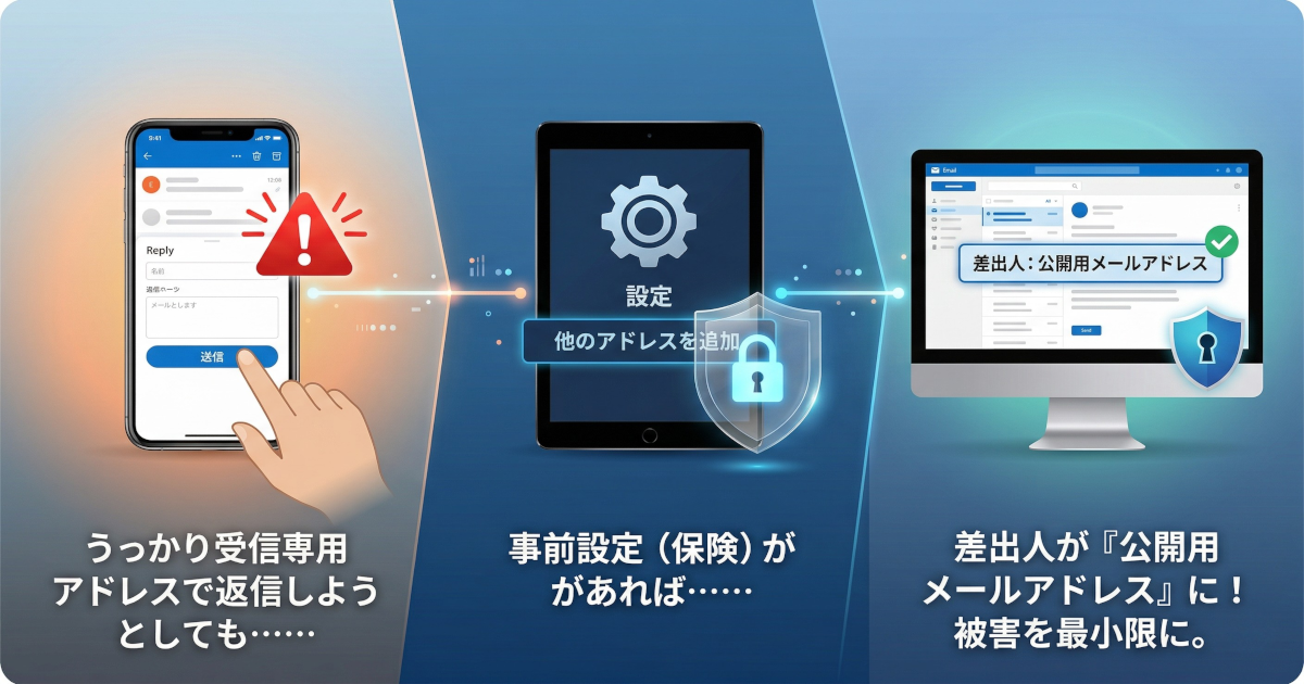 【万が一の備え】間違えて「受信専用メールアドレス」で返信した時の被害を抑える設定