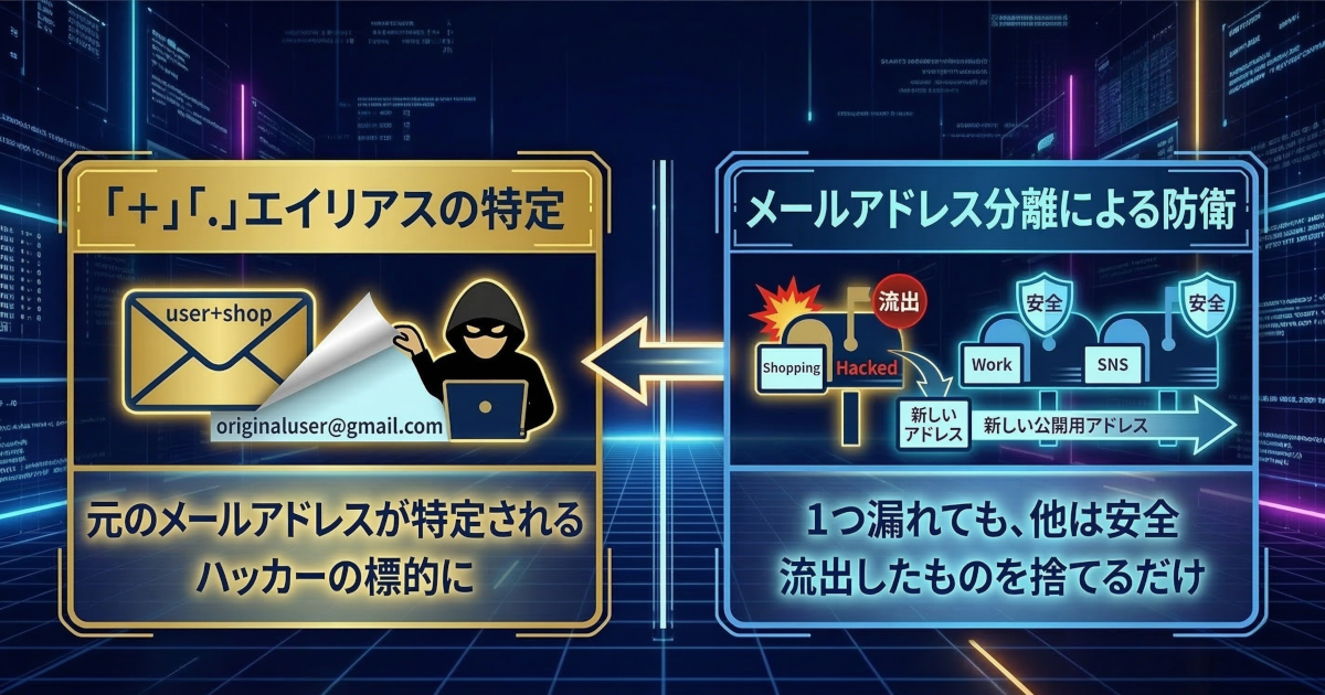 Gmailのエイリアス機能と影響範囲を局所化