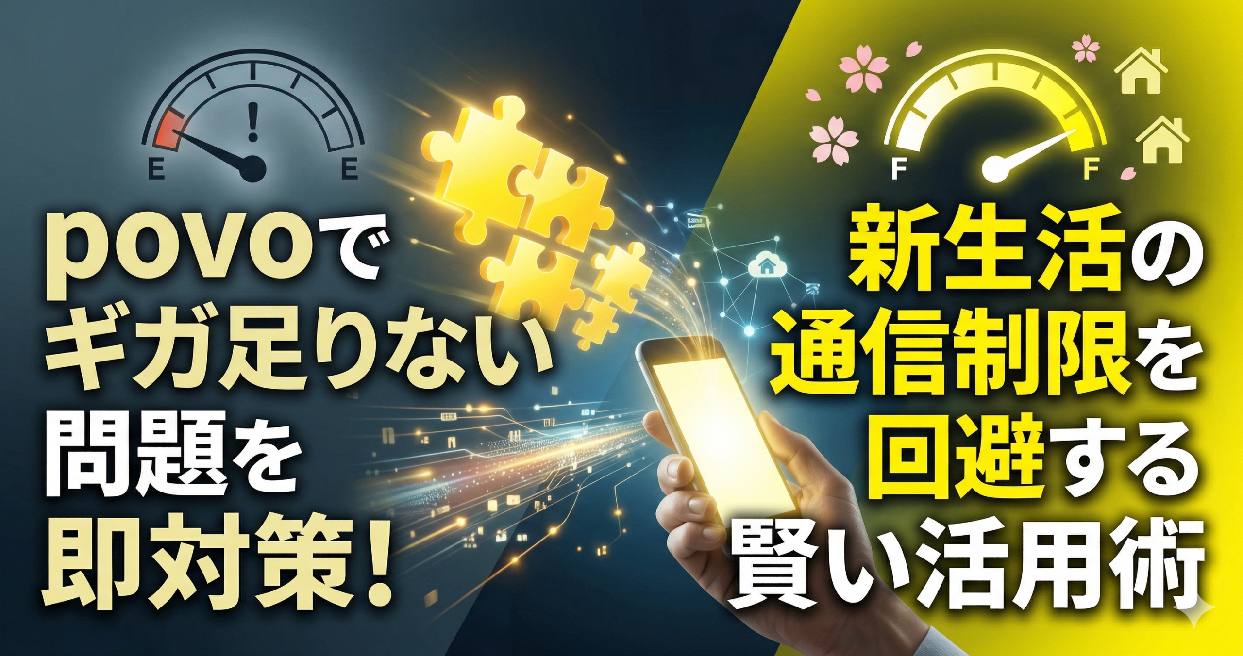 povo でギガ足りない問題を即対策！新生活の通信制限を回避する賢い活用術